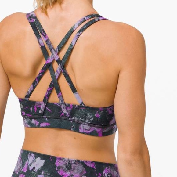 💕LULULEMON ENERGY BRA-FLORAL SHIFT MULTI, 8💕 - Picture 1 of 13